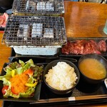 Sumibiyakiniku Iwamura - いわむらハラミ定食1800円