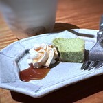 きんぎょ - ◆デザートは、お抹茶のケーキ。