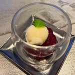 蔵 鉄板焼＆寿司 - 梅ソルベ