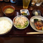 旬菜織部 - 2012.8塩鯖と豚しゃぶサラダ定食