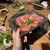 焼肉 にくなべ屋 神戸びいどろ - 料理写真:ナムル盛り合わせと、サラダ（和風柚子ドレッシング◎）と、牛タンと。