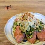 Sake To Meshi Mametan - 肉刺　牛レバニラ