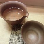 すし処 みや古分店 - 日本酒は陶器で
