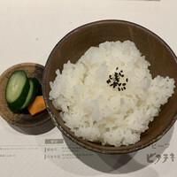 ビフテキのカワムラPremium 北新地店 - ライス、漬物