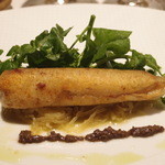 レストラン アラジン - Aug, 2013 鮎のムニエル、肝とタプナードソース