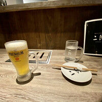 焼肉&手打ち冷麺 二郎 KANAYAMA - プレミアムモルツ生ビール
