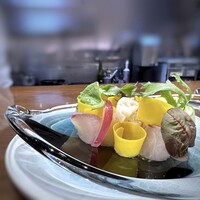 le・sud - ◆縞鰺、白夏のマリネ、コリンキー（生食用のカボチャ）、胡瓜、蓮根など。