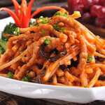 Sichuan-style shredded pork stir-fry set meal