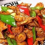 Stir-fried hormone set meal