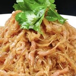 Chinese stir-fried set meal of pickled Chinese cabbage and vermicelli