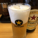 魂の中華そば - サッポロラガー（500ml）650円