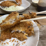 うどん家 丸孝 - 大判アジフライ(身がふっくら)