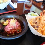 月心庵 - 料理写真:「梅そーめんと海老天丼のセット」①