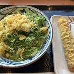 丸亀製麺 - ぶっかけうどん並(¥390)+ちくわ天(¥140)-割引クーポン(¥30)