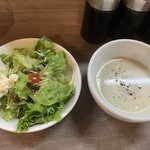 Minami Semba Nattsu Shokudou - 230711火　大阪　南船場Nat's食堂　サラダ＆冷製スープ