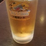 Unagiya - 生ビール中（キリン一番搾り）