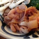 「赤貝のひもとつるむらさきおひたし」450円の赤貝ひも。
          