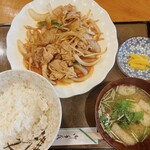 蒼苑 - ポン酢肉野菜炒め定食