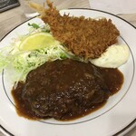 キッチンジロー - 2018/03/07 ハンバーグ&魚フライ定食