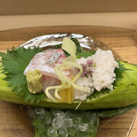 赤坂 菊乃井 - 昼懐石１５７３０円。明石天然鯛、鱧落とし。鱧の骨のお出汁で仕上げた温かい落としは、旨味を存分に味わえます（╹◡╹）（╹◡╹）