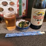 Kicchin Kotobuki - 瓶ビール500ml￥500とお通し