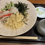 蕎麦 吉祥 翁 - 冷やしぶっかけたぬき蕎麦¥950