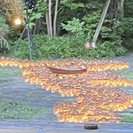 Kunitouroku Bunkazai Nikiya - 庭に蝋燭の天の川