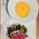 十三夜の月 - ・八王子野菜のミニサラダ
・冷製とうもろこしスープ