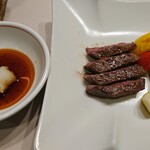 まつや 千千 - 牛ミニステーキ