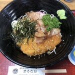 まるなお - 冷やしおろしとんかつそば大盛¥790