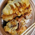 ほっかほっか亭 - 料理写真:夏季限定海鮮おろし天丼(620円、撮る前に夏野菜のかき揚げ食べちゃった)