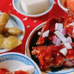 SIK eatery - 東方美膳、枝豆煮、黒酢酢豚