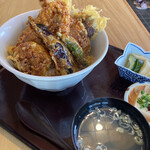 割烹 樟 - ミックス天丼全貌