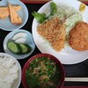 Teishoku Kashiwa - ミックスフライ定食￥880(税込)(アジフライ・メンチ)(小ライス￥50引き)