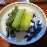 小坂鯉店 - 香の物は野沢菜
