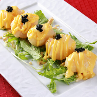 青蓮ならでは♪プリプリの海老をマンゴーマヨネーズソースで◎