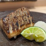 鮨みやもと - 天然シマアジの塩焼き