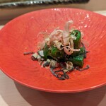 鮨みやもと - 万願寺唐辛子の塩焼き　塩昆布、削りカツオ節