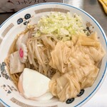 中華そば みたか - ワンタンメン油そば半熟卵付き