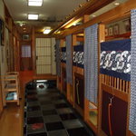 Chanko Daigaku - 店内の風景。相撲部屋の名前を冠した各個室が並びます。