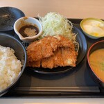 Matsunoya - 味噌ささみかつ定食（大盛）790円＋100円（味噌汁⇒豚汁に変更）