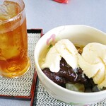 いちおか - 料理写真:クリームあんみつ550円税込ｗ　アイスティー220円税込ｗ