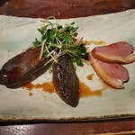 Shimanto Gawa -  茄子の藁焼きと炙り合鴨ロース
