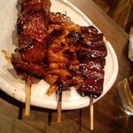 串盛り６種中タレ３種(レバ・シロなど)