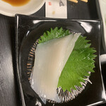 和楽 - イカの耳。コリコリしてて甘くて美味しかった！