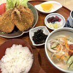 Kaisen Ryouri Miharu - 地魚フライ定食¥1,400　味噌汁をがわ汁に変更(プラス¥300)。