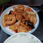 台湾料理 福祥居 - エビの四川風炒め定食