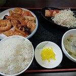 台湾料理 福祥居 - エビの四川風炒め定食