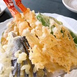 地粉や - 海老と野菜の天ぷら
