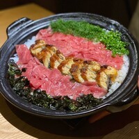 肉割烹ふたご 北新地店 - 特製ブレンド米のひつまぶし